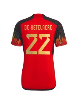 Moški Nogometna dresi replika Belgija Charles De Ketelaere #22 Domači SP 2022 Kratek rokav